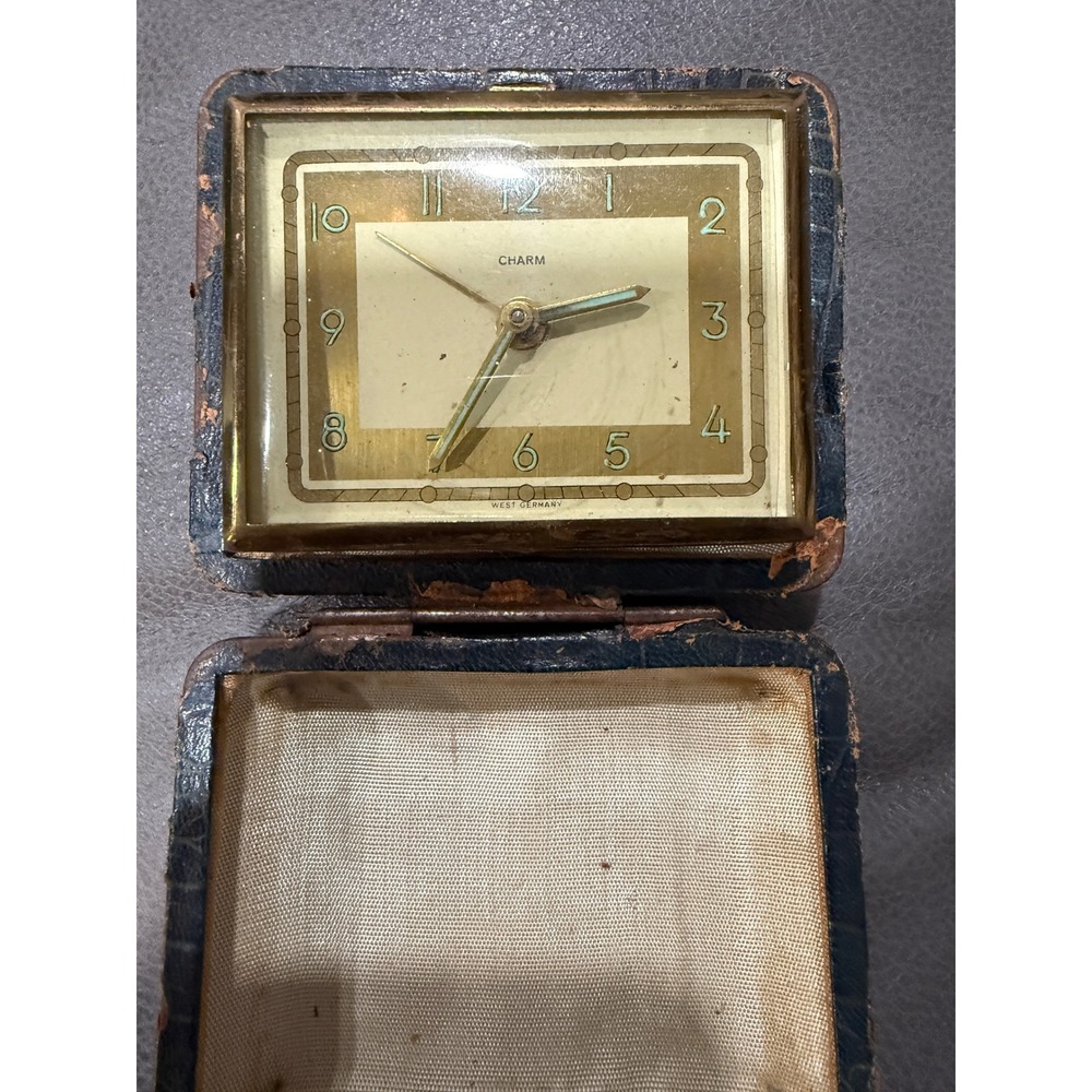 Vintage Charm West Germany Travel Alarm Clock Working‎